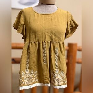 ✨ Polagram Embroidered Babydoll Top ✨